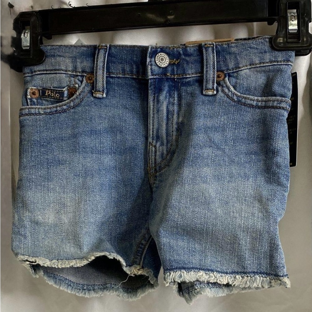 NWT Polo Ralph Lauren Cut-Off Classic Blue Denim Shorts (Size 2T)